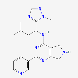 N-[3-methyl-1-(2-methyl-1,2,4-triazol-3-yl)butyl]-2-pyridin-3-yl-6,7-dihydro-5H-pyrrolo[3,4-d]pyrimidin-4-amine