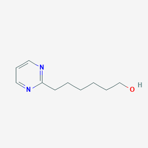 molecular formula C10H16N2O B053672 6-(Pyrimidin-2-YL)hexan-1-OL CAS No. 121356-80-7
