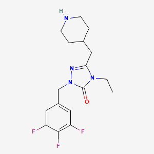 4-ethyl-5-(4-piperidinylmethyl)-2-(3,4,5-trifluorobenzyl)-2,4-dihydro-3H-1,2,4-triazol-3-one dihydrochloride