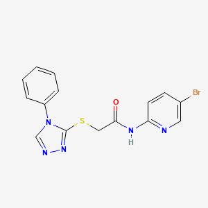 molecular formula C15H12BrN5OS B5367225 N-(5-bromo-2-pyridinyl)-2-[(4-phenyl-4H-1,2,4-triazol-3-yl)thio]acetamide 