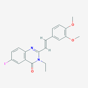 molecular formula C20H19IN2O3 B5367245 2-[2-(3,4-dimethoxyphenyl)vinyl]-3-ethyl-6-iodo-4(3H)-quinazolinone 