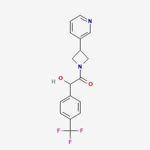 molecular formula C17H15F3N2O2 B5367258 2-oxo-2-[3-(3-pyridinyl)-1-azetidinyl]-1-[4-(trifluoromethyl)phenyl]ethanol 