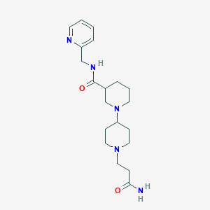 molecular formula C20H31N5O2 B5367263 1'-(3-amino-3-oxopropyl)-N-(pyridin-2-ylmethyl)-1,4'-bipiperidine-3-carboxamide 