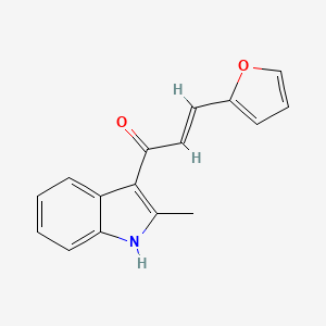 molecular formula C16H13NO2 B5367269 3-(2-furyl)-1-(2-methyl-1H-indol-3-yl)-2-propen-1-one 