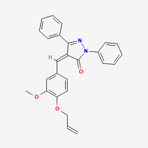 molecular formula C26H22N2O3 B5367274 4-[4-(allyloxy)-3-methoxybenzylidene]-2,5-diphenyl-2,4-dihydro-3H-pyrazol-3-one 