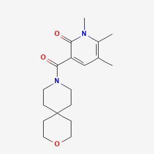 molecular formula C18H26N2O3 B5367303 1,5,6-trimethyl-3-(3-oxa-9-azaspiro[5.5]undec-9-ylcarbonyl)pyridin-2(1H)-one 