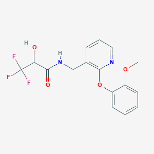 molecular formula C16H15F3N2O4 B5367304 3,3,3-trifluoro-2-hydroxy-N-{[2-(2-methoxyphenoxy)pyridin-3-yl]methyl}propanamide 