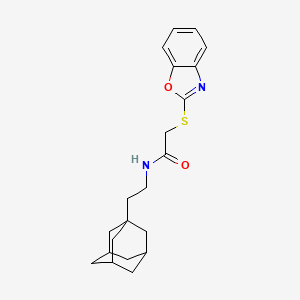 molecular formula C21H26N2O2S B5367307 N-[2-(1-adamantyl)ethyl]-2-(1,3-benzoxazol-2-ylthio)acetamide 