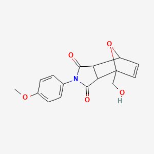 1-(hydroxymethyl)-4-(4-methoxyphenyl)-10-oxa-4-azatricyclo[5.2.1.0~2,6~]dec-8-ene-3,5-dione