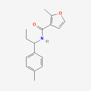 2-methyl-N-[1-(4-methylphenyl)propyl]furan-3-carboxamide