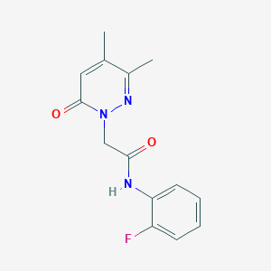 2-(3,4-dimethyl-6-oxo-1(6H)-pyridazinyl)-N-(2-fluorophenyl)acetamide