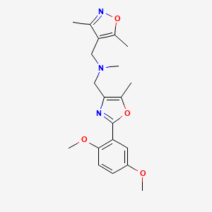 1-[2-(2,5-dimethoxyphenyl)-5-methyl-1,3-oxazol-4-yl]-N-[(3,5-dimethylisoxazol-4-yl)methyl]-N-methylmethanamine