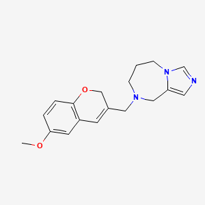 molecular formula C18H21N3O2 B5367427 8-[(6-methoxy-2H-chromen-3-yl)methyl]-6,7,8,9-tetrahydro-5H-imidazo[1,5-a][1,4]diazepine 