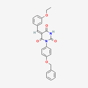 1-[4-(benzyloxy)phenyl]-5-(3-ethoxybenzylidene)-2,4,6(1H,3H,5H)-pyrimidinetrione