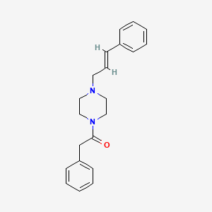 molecular formula C21H24N2O B5367436 1-(phenylacetyl)-4-(3-phenyl-2-propen-1-yl)piperazine 