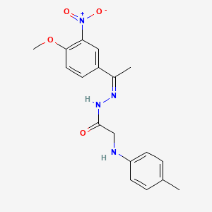 N-[(Z)-1-(4-methoxy-3-nitrophenyl)ethylideneamino]-2-(4-methylanilino)acetamide