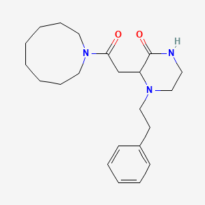 3-[2-(1-azonanyl)-2-oxoethyl]-4-(2-phenylethyl)-2-piperazinone