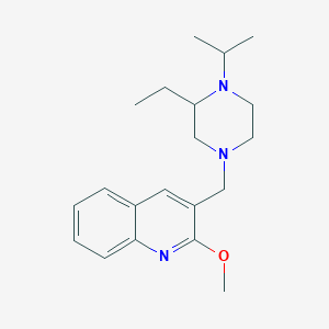 molecular formula C20H29N3O B5367479 3-[(3-ethyl-4-isopropyl-1-piperazinyl)methyl]-2-methoxyquinoline 