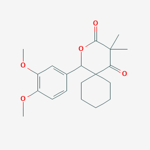 1-(3,4-dimethoxyphenyl)-4,4-dimethyl-2-oxaspiro[5.5]undecane-3,5-dione