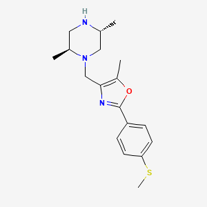 (2S,5R)-2,5-dimethyl-1-({5-methyl-2-[4-(methylthio)phenyl]-1,3-oxazol-4-yl}methyl)piperazine hydrochloride