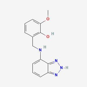 molecular formula C14H14N4O2 B5367505 2-[(1H-1,2,3-benzotriazol-4-ylamino)methyl]-6-methoxyphenol CAS No. 890091-56-2