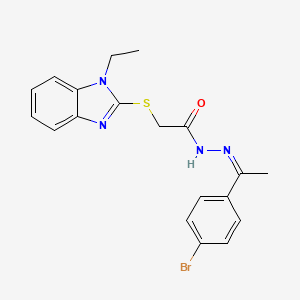 N'-[1-(4-bromophenyl)ethylidene]-2-[(1-ethyl-1H-benzimidazol-2-yl)thio]acetohydrazide