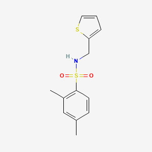 molecular formula C13H15NO2S2 B5367533 2,4-dimethyl-N-(2-thienylmethyl)benzenesulfonamide 