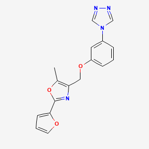 4-(3-{[2-(2-furyl)-5-methyl-1,3-oxazol-4-yl]methoxy}phenyl)-4H-1,2,4-triazole