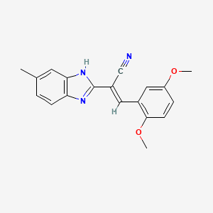 3-(2,5-dimethoxyphenyl)-2-(6-methyl-1H-benzimidazol-2-yl)acrylonitrile