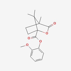 molecular formula C17H20O5 B5367618 2-methoxyphenyl 4,7,7-trimethyl-3-oxo-2-oxabicyclo[2.2.1]heptane-1-carboxylate 