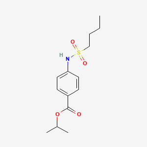 molecular formula C14H21NO4S B5367626 isopropyl 4-[(butylsulfonyl)amino]benzoate 