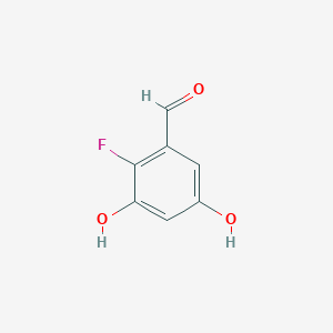 molecular formula C7H5FO3 B053677 2-Fluoro-3,5-dihydroxybenzaldehyde CAS No. 120951-87-3