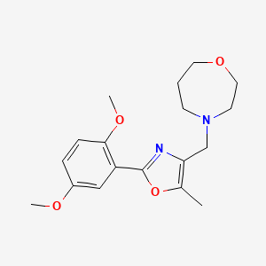 4-{[2-(2,5-dimethoxyphenyl)-5-methyl-1,3-oxazol-4-yl]methyl}-1,4-oxazepane