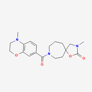 3-methyl-8-[(4-methyl-3,4-dihydro-2H-1,4-benzoxazin-7-yl)carbonyl]-1-oxa-3,8-diazaspiro[4.6]undecan-2-one