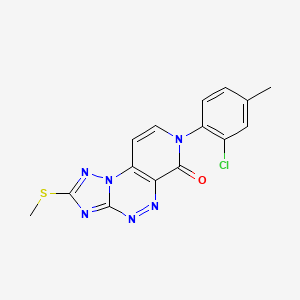 molecular formula C15H11ClN6OS B5367739 7-(2-chloro-4-methylphenyl)-2-(methylthio)pyrido[4,3-e][1,2,4]triazolo[5,1-c][1,2,4]triazin-6(7H)-one 