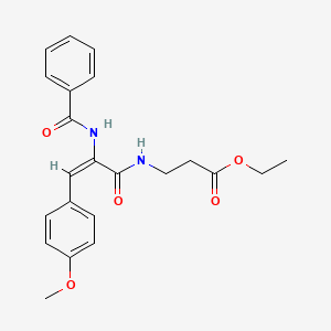 molecular formula C22H24N2O5 B5367762 ethyl N-[2-(benzoylamino)-3-(4-methoxyphenyl)acryloyl]-beta-alaninate 