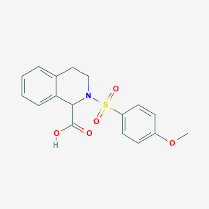 molecular formula C17H17NO5S B5367778 2-(4-METHOXYBENZENESULFONYL)-1,2,3,4-TETRAHYDROISOQUINOLINE-1-CARBOXYLIC ACID 