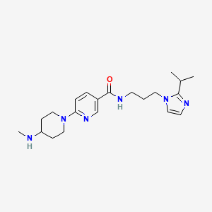 N-[3-(2-isopropyl-1H-imidazol-1-yl)propyl]-6-[4-(methylamino)piperidin-1-yl]nicotinamide