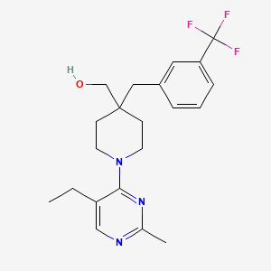 {1-(5-ethyl-2-methylpyrimidin-4-yl)-4-[3-(trifluoromethyl)benzyl]piperidin-4-yl}methanol