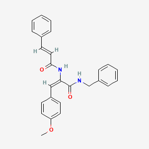 molecular formula C26H24N2O3 B5367819 N-benzyl-2-(cinnamoylamino)-3-(4-methoxyphenyl)acrylamide 