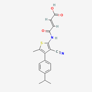 4-{[3-cyano-4-(4-isopropylphenyl)-5-methyl-2-thienyl]amino}-4-oxo-2-butenoic acid