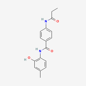 molecular formula C17H18N2O3 B5367855 N-(2-hydroxy-4-methylphenyl)-4-(propanoylamino)benzamide 