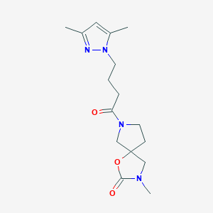 7-[4-(3,5-dimethyl-1H-pyrazol-1-yl)butanoyl]-3-methyl-1-oxa-3,7-diazaspiro[4.4]nonan-2-one