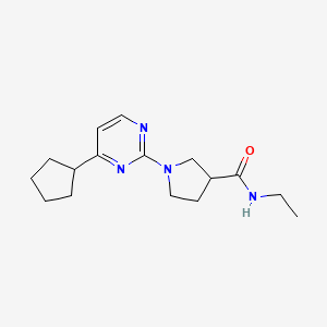 1-(4-cyclopentylpyrimidin-2-yl)-N-ethylpyrrolidine-3-carboxamide