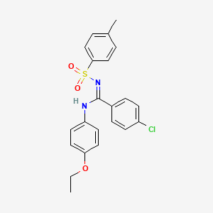 4-chloro-N-(4-ethoxyphenyl)-N'-[(4-methylphenyl)sulfonyl]benzenecarboximidamide