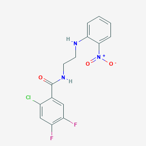 2-Chloro-4,5-difluoro-N-[2-(2-nitroanilino)ethyl]benzamide