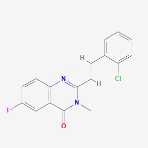 2-[2-(2-chlorophenyl)vinyl]-6-iodo-3-methyl-4(3H)-quinazolinone