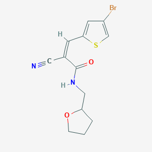 3-(4-bromo-2-thienyl)-2-cyano-N-(tetrahydro-2-furanylmethyl)acrylamide