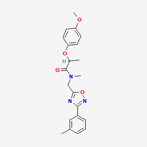 2-(4-methoxyphenoxy)-N-methyl-N-{[3-(3-methylphenyl)-1,2,4-oxadiazol-5-yl]methyl}propanamide