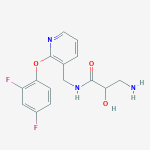 molecular formula C15H15F2N3O3 B5367976 3-amino-N-{[2-(2,4-difluorophenoxy)pyridin-3-yl]methyl}-2-hydroxypropanamide 